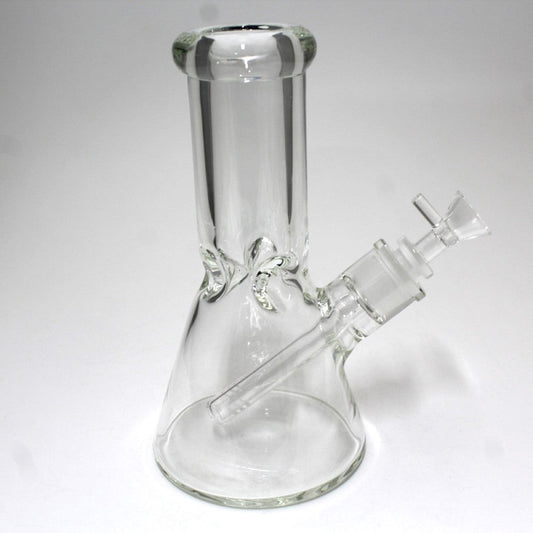 Clear glass beaker water pipe with 9mm thick base