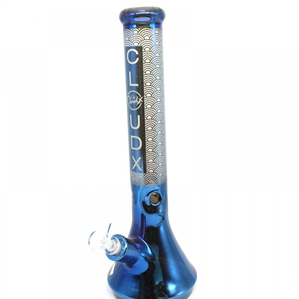 16" Fancy Art 9MM Beaker Water Pipe With 14MM Male Bowl By Cali Cloudx