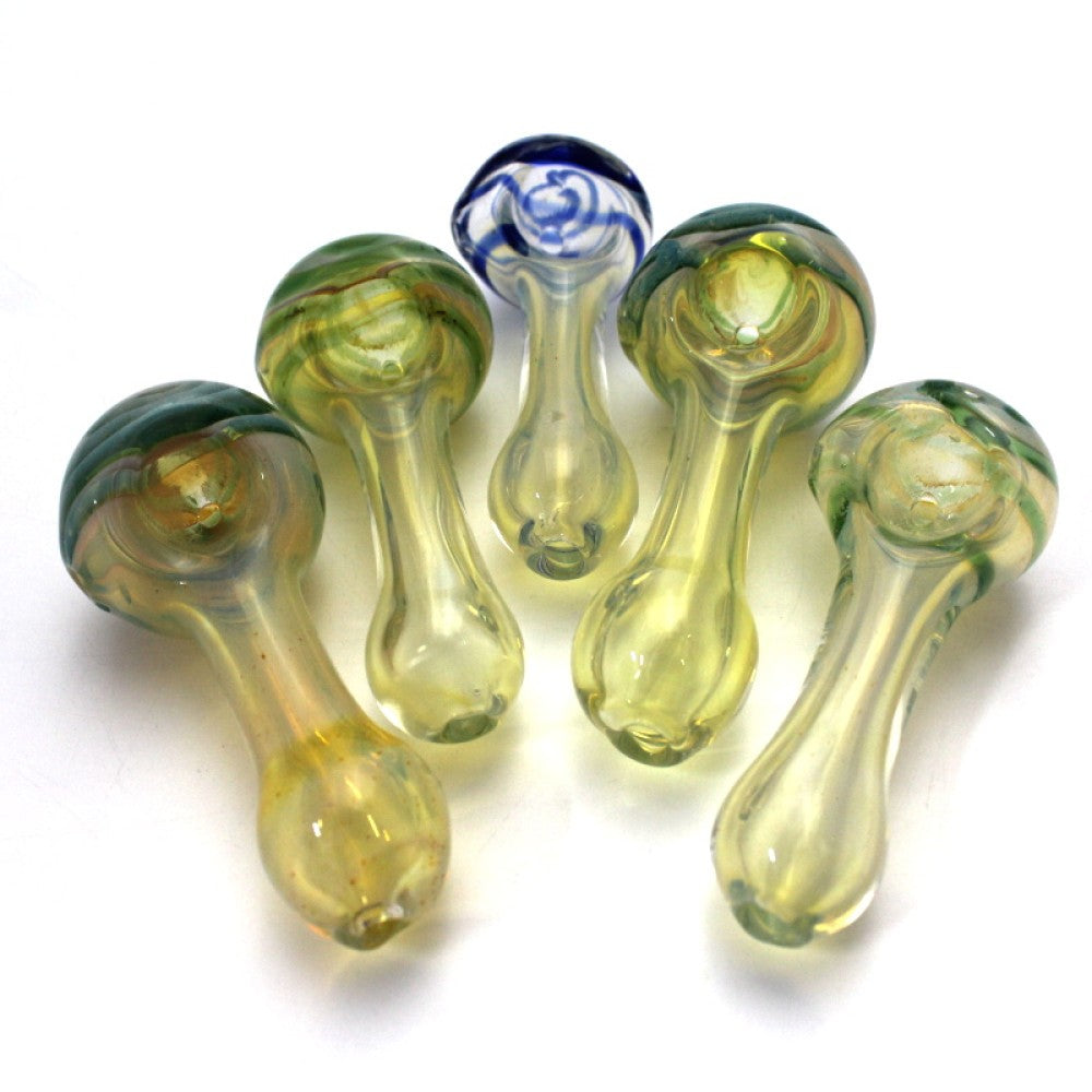 3'' Swirl Color Head Glass hand Pipe