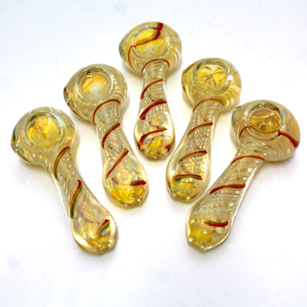 3'' Swirl Multi Color Thicke Glass Hand Pipe