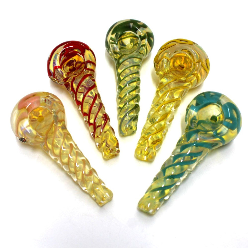 3'' Twisted Swirl Color Glass Hand pipe