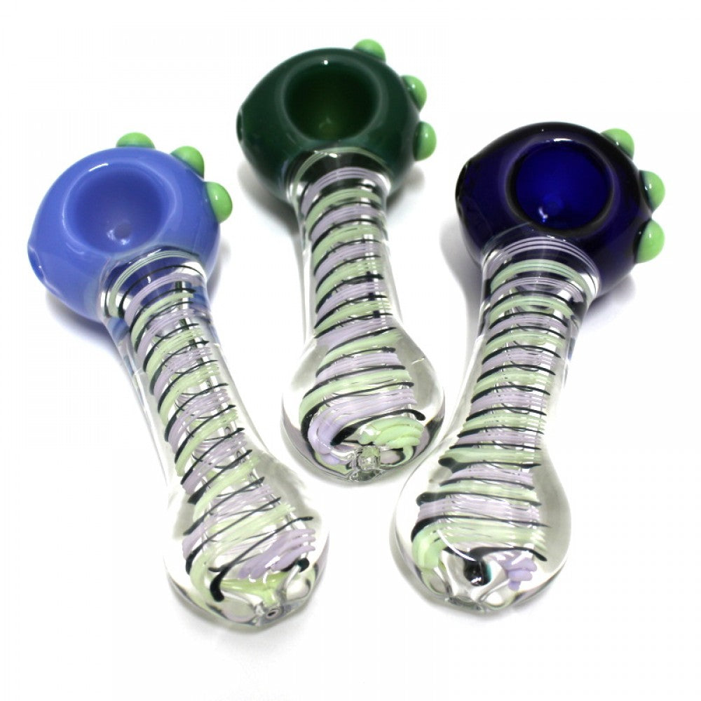 4.5'' New Color Design Round Head Heavy Duty Glass Hand Pipe