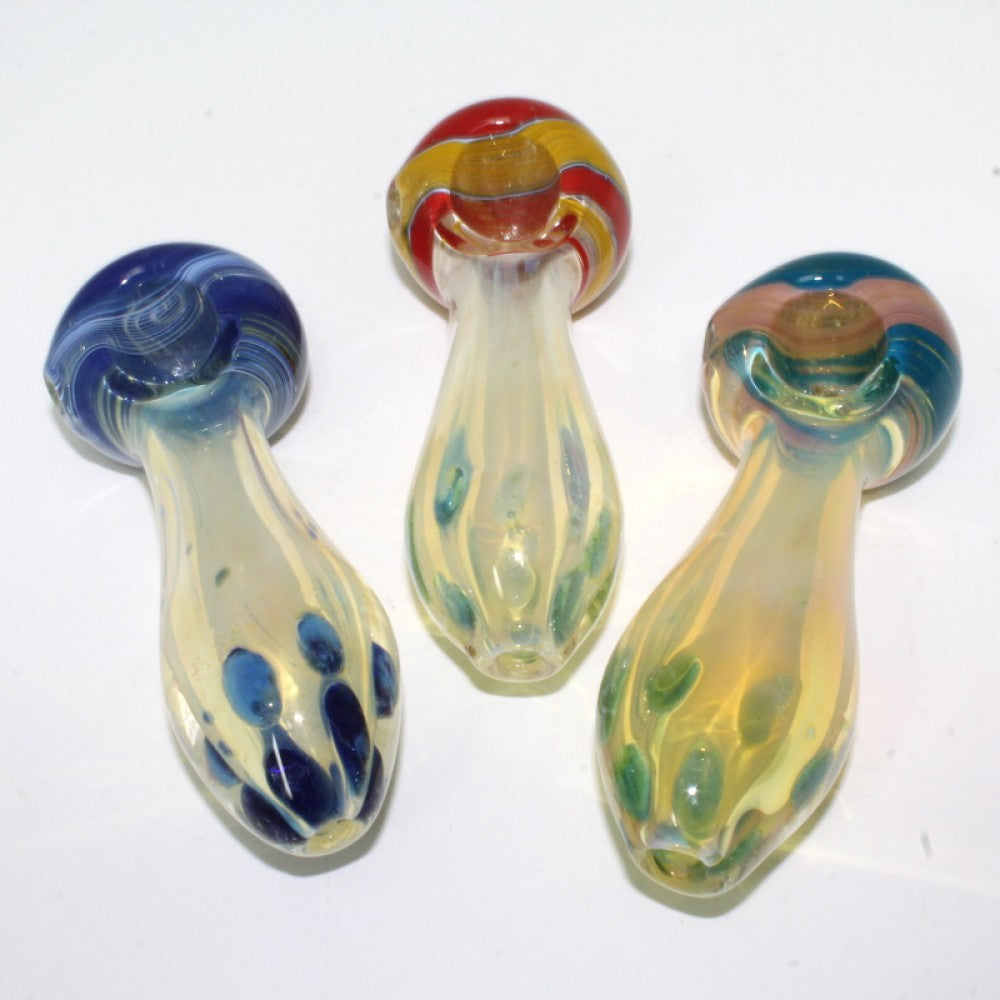 4.5'' Color Head Bubble Heavy Duty Glass Hand Pipe