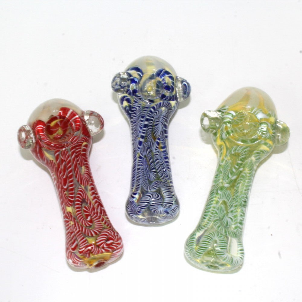 4.5'' Flower Head Thick Heavy Duty Glass Hand Pipe