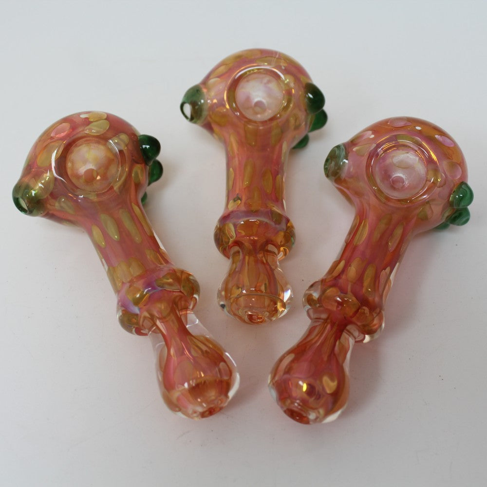 4.5'' Gold Fumed Step Heavy Duty Glass Pipe