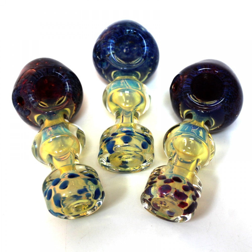 4.5'' Step Design Bubble Art Heavy Duty Glass Hand Pipe