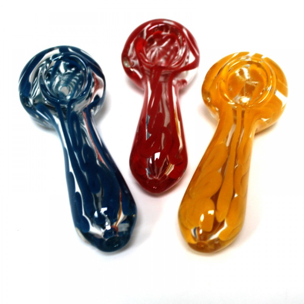 4.5'' Swirl Color Heavy Duty Glass Hand Pipe