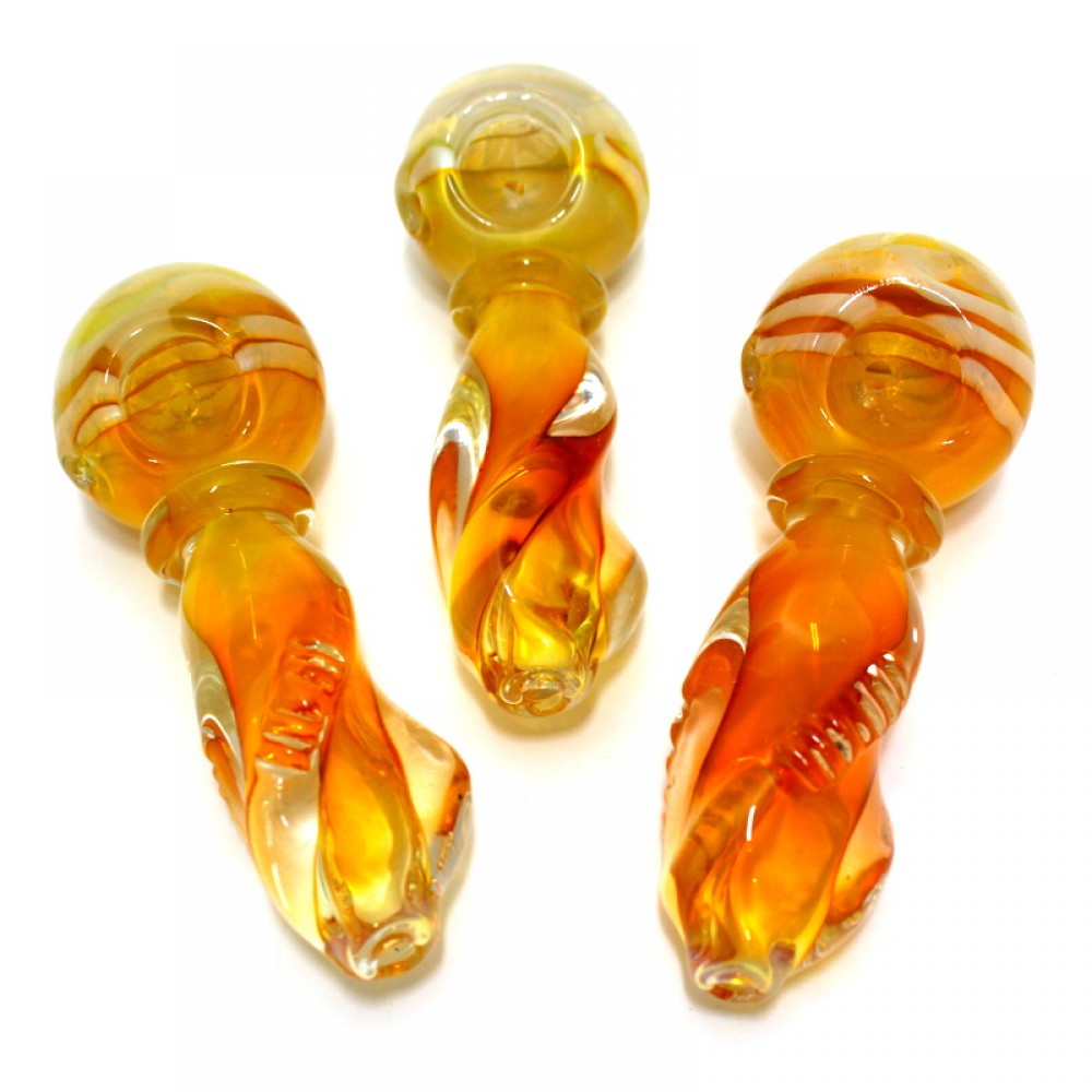 4.5'' Twisted Design Heavy Duty Glass Hand Pipe