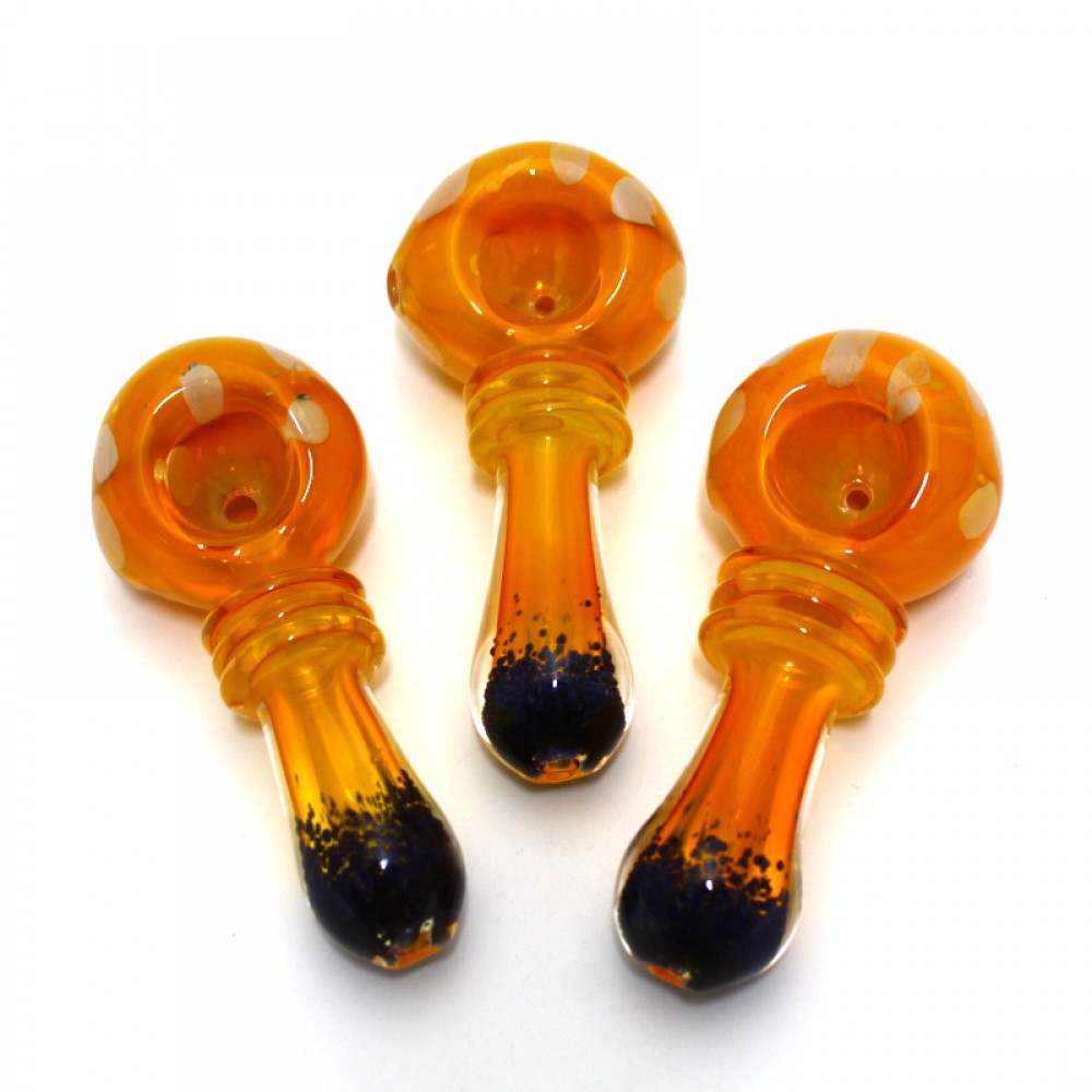 4'' Ribbed Design Heavy Duty Glass Hand Pipe