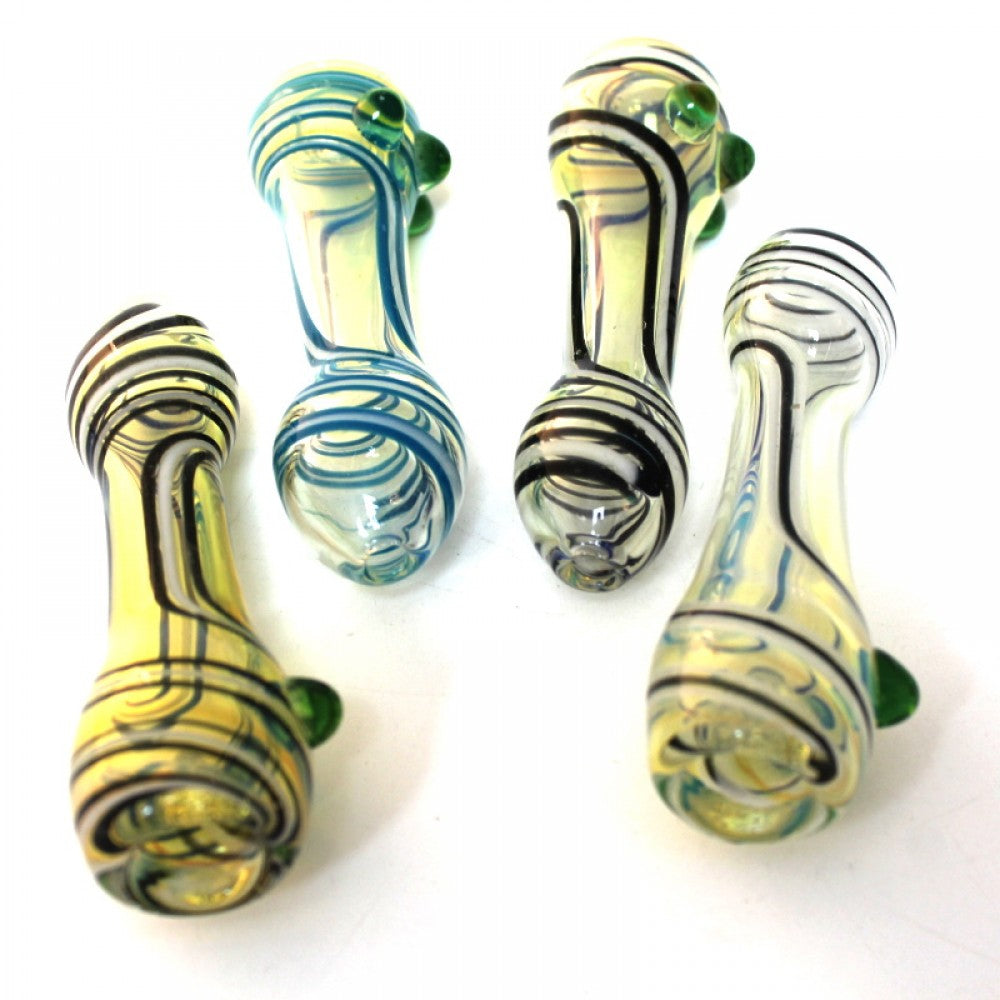 4'' Swirl  Color With 3 Green Dot  Heavy Duty  Chillium