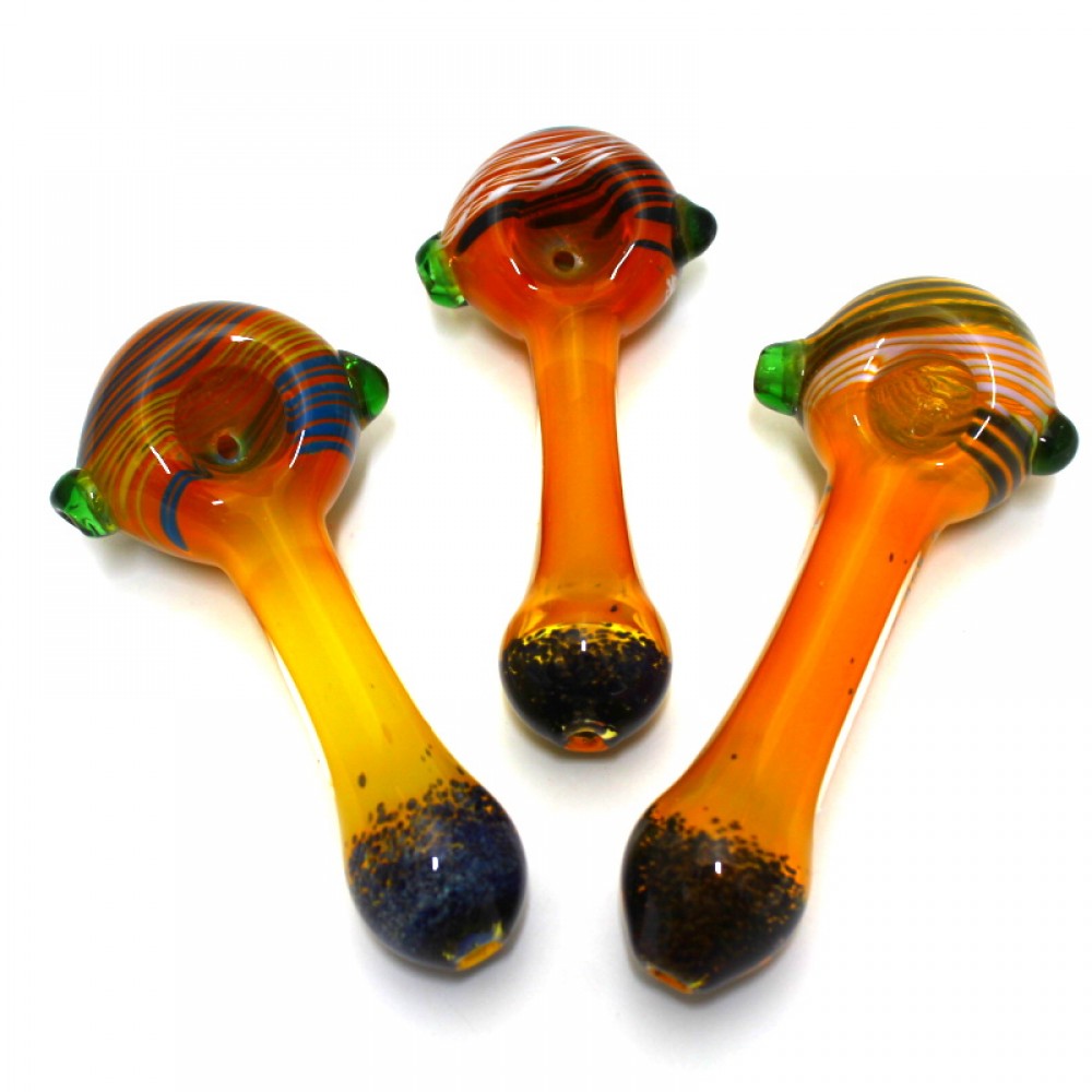 5'' Big Head Skinny Design Heavy Duty Glass Hand Pipe