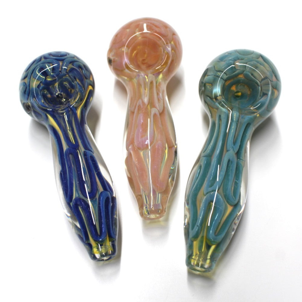 5'' Bubble Art Color Thick Heavy Duty Glass Hand Pipe