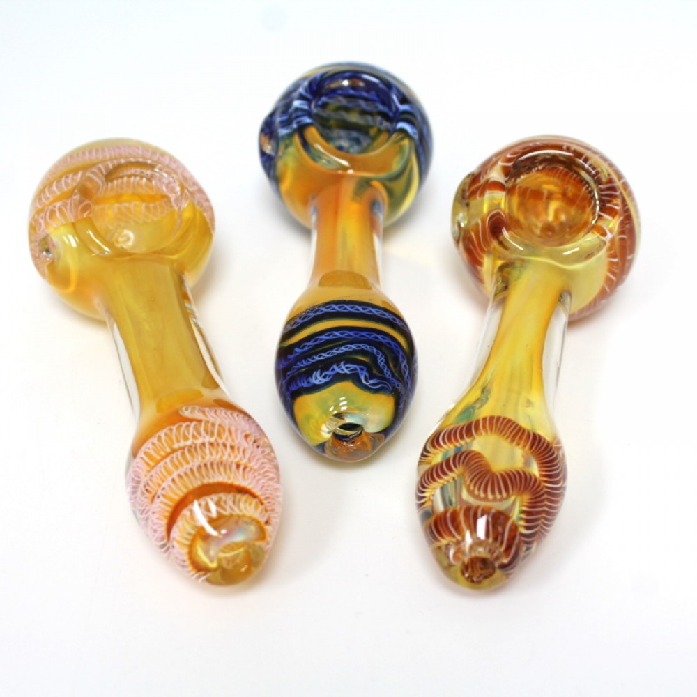 5'' Inner Swirl Color Heavy Duty Thick Glass Hand Pipe