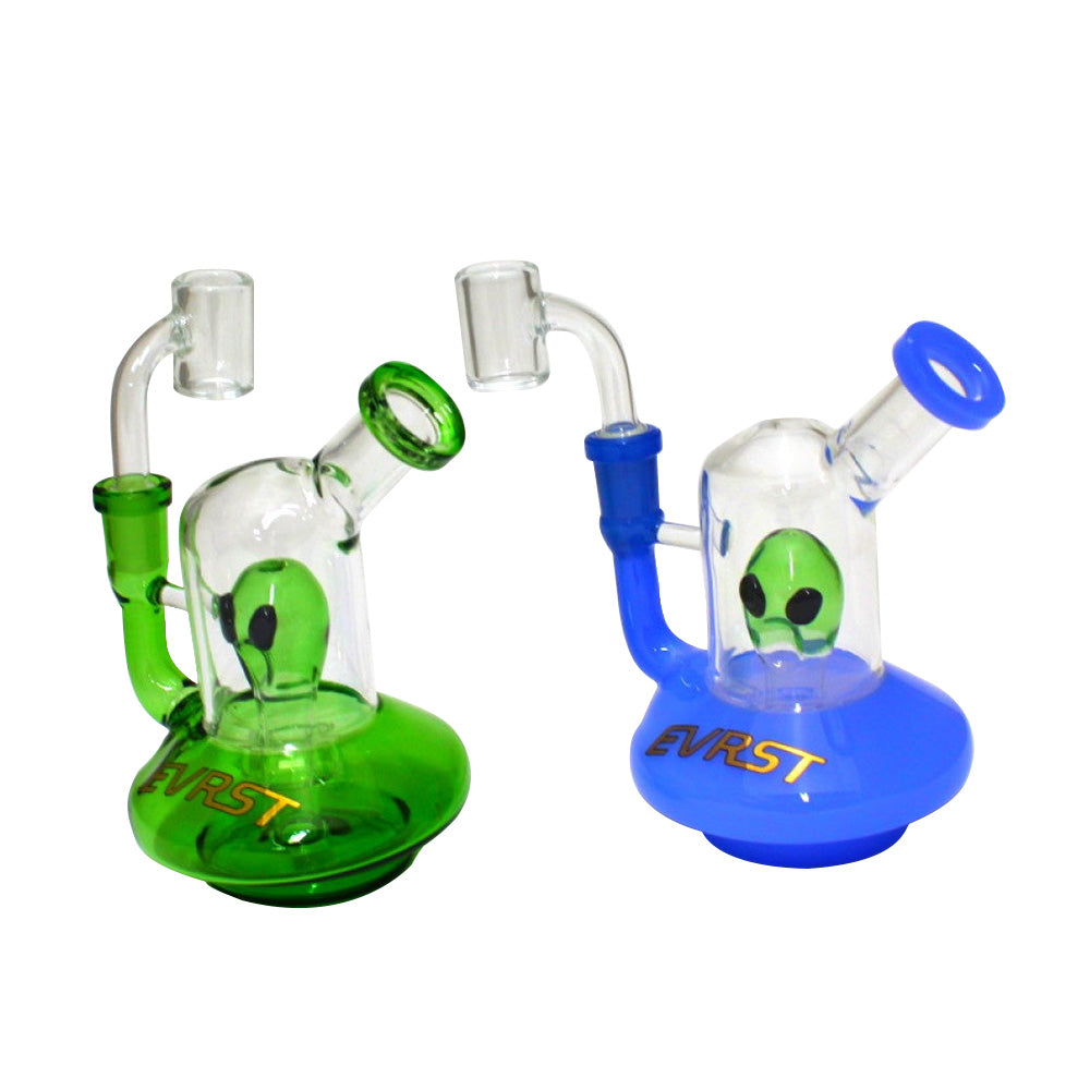 5" Evrst Big Base Side Arm Dab Rig Water Pipe With 14mm Male Banger