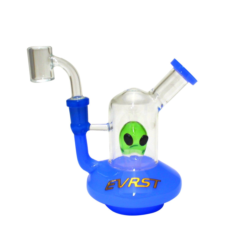 5" Evrst Big Base Side Arm Dab Rig Water Pipe With 14mm Male Banger