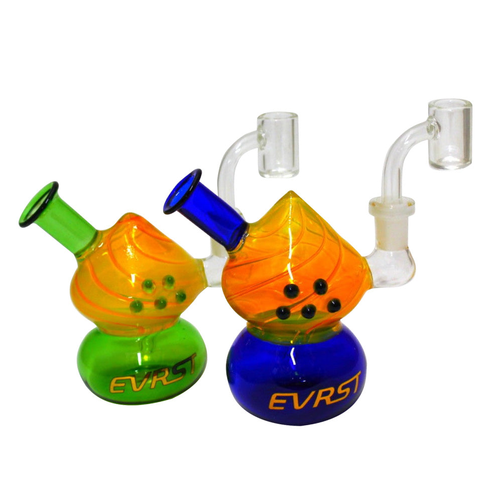 5" Evrst Round Base Dab Rig Water Pipe with 14mm Male Banger