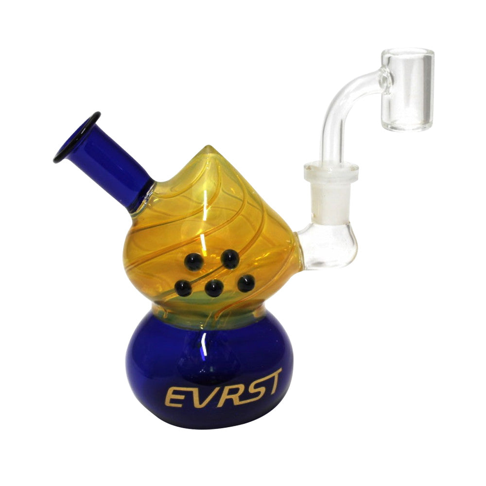 5" Evrst Round Base Dab Rig Water Pipe with 14mm Male Banger