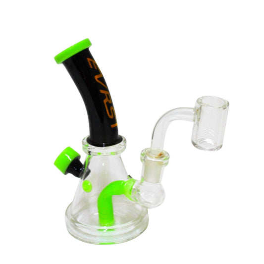 5" Evrst Tube Color Dab Rig Water Pipe With 14mm Male Banger