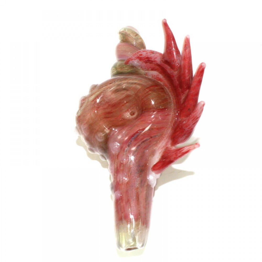 6'' Conch Shell Shape Spiked Design Glass Hand Pipe