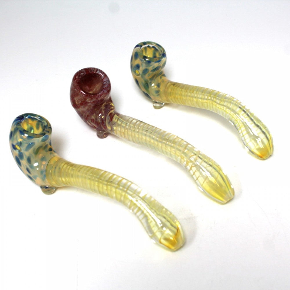 6'' Gold Fumed Inner Swirl Sherlock Pipe