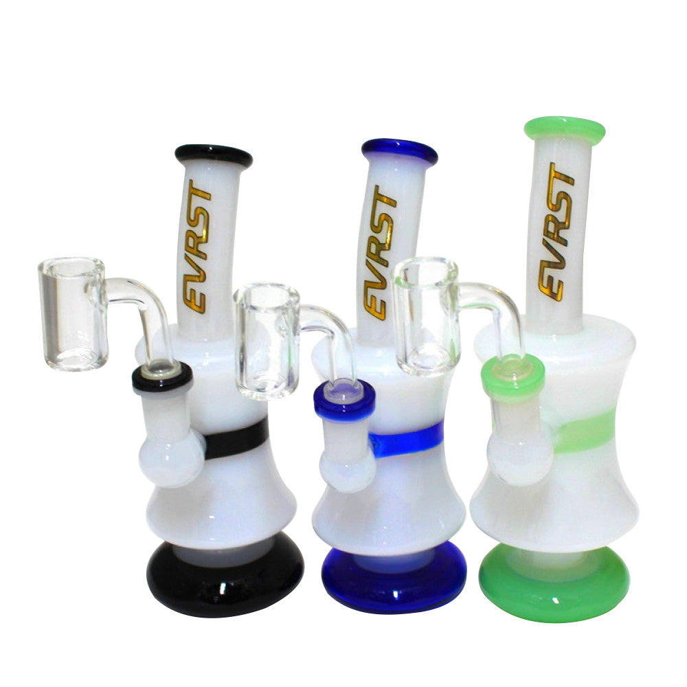 7" Evrst Curve Dab Rig Water Pipe with 14mm Male Banger