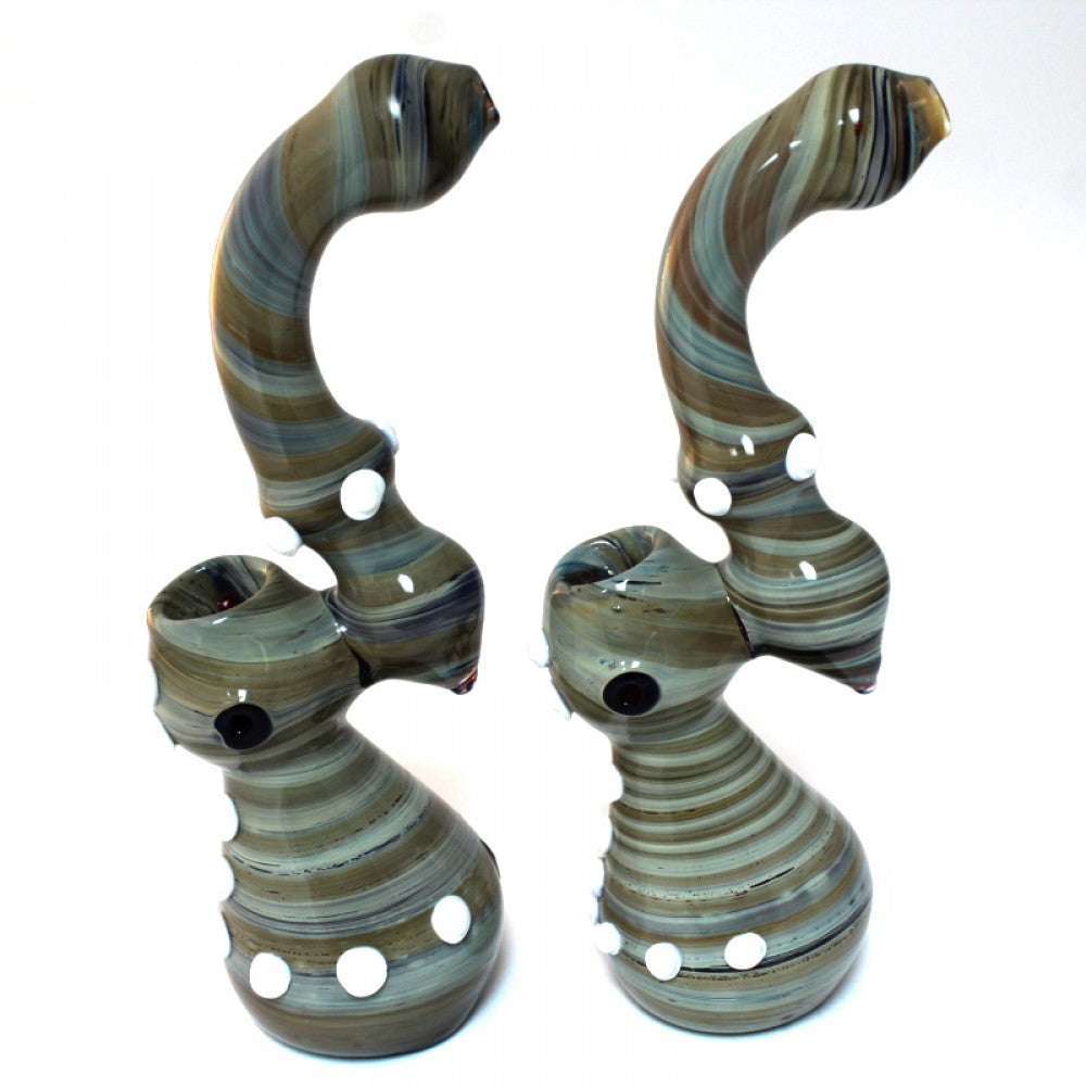 8.5'' White Dot Design Heavy Duty Bubbler Large Size