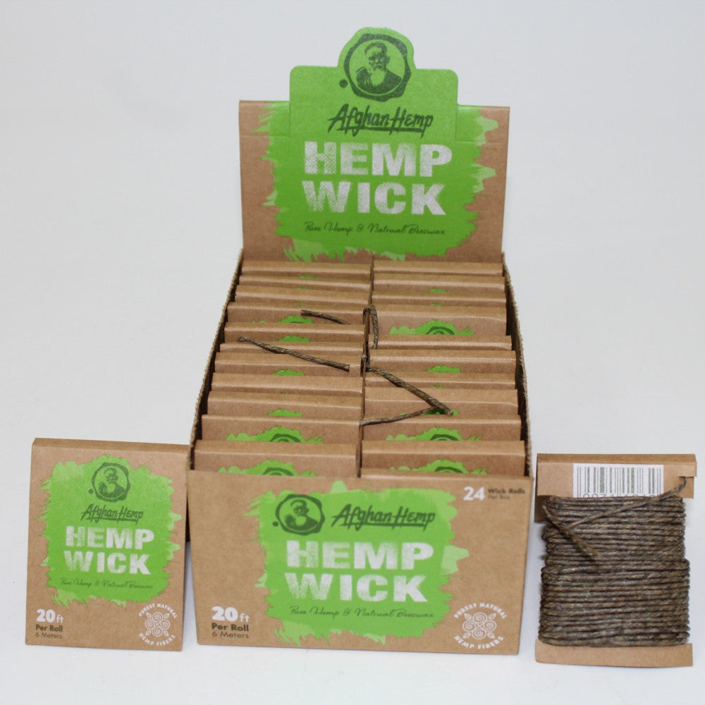 Afghan Hemp Wick 20 Ft / 6 Meters / 24 Roll Per Pack