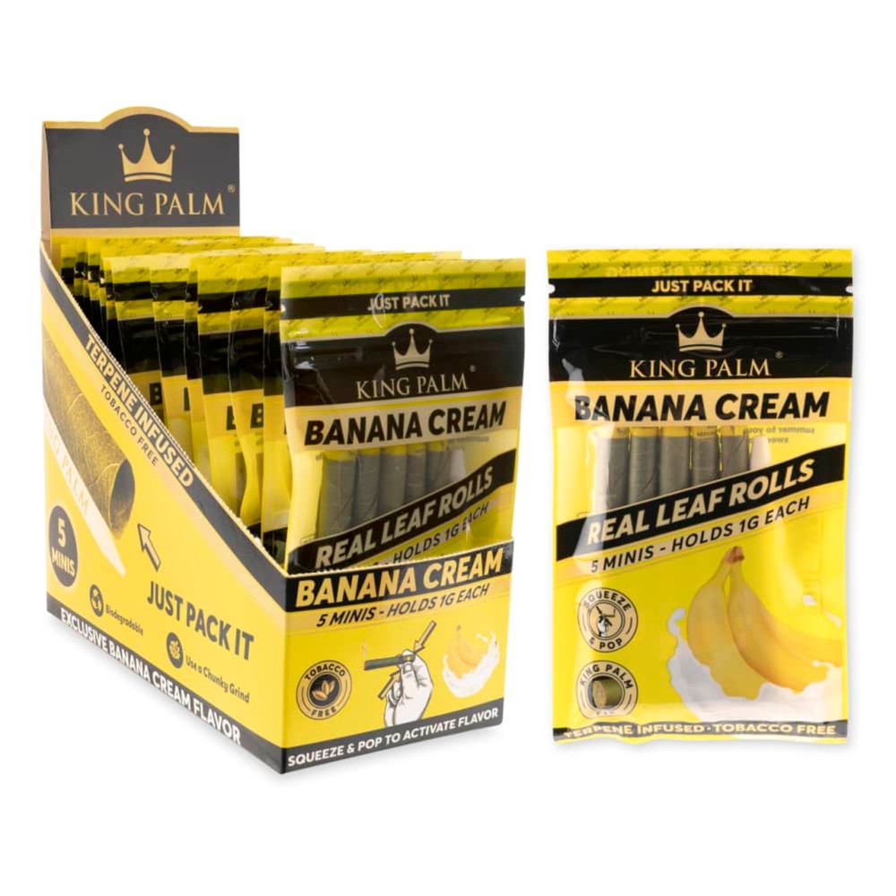 KING PALM - 5MINI ROLL -15PACK - BANANA CREAM