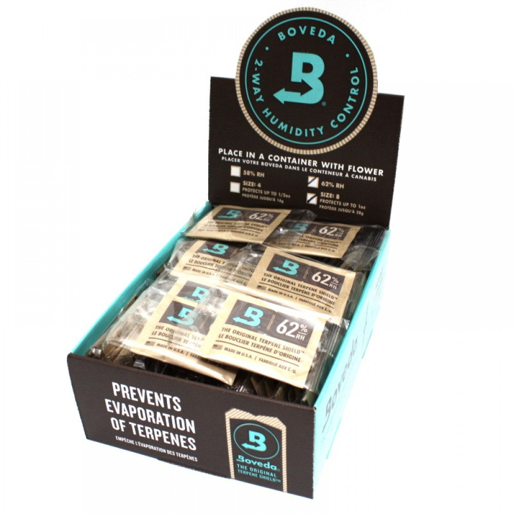 Boveda 2 - way Humidity Control 62% RH Size : 8 / 100 Pcs per Pack