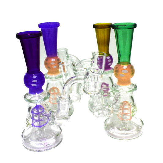 EVRST dotted color deign dab rig water pipe with 14mm male banger