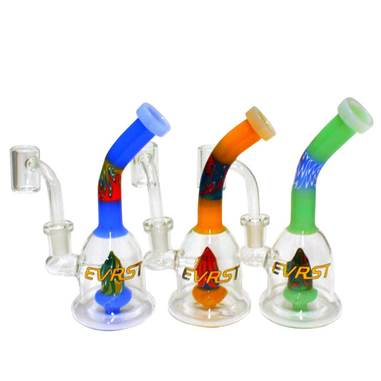 EVRST tube zig zag color dab rig water pipe with 14 mm male banger