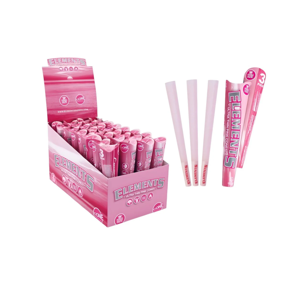 Elements Pink King Size Ultra Thin Cones