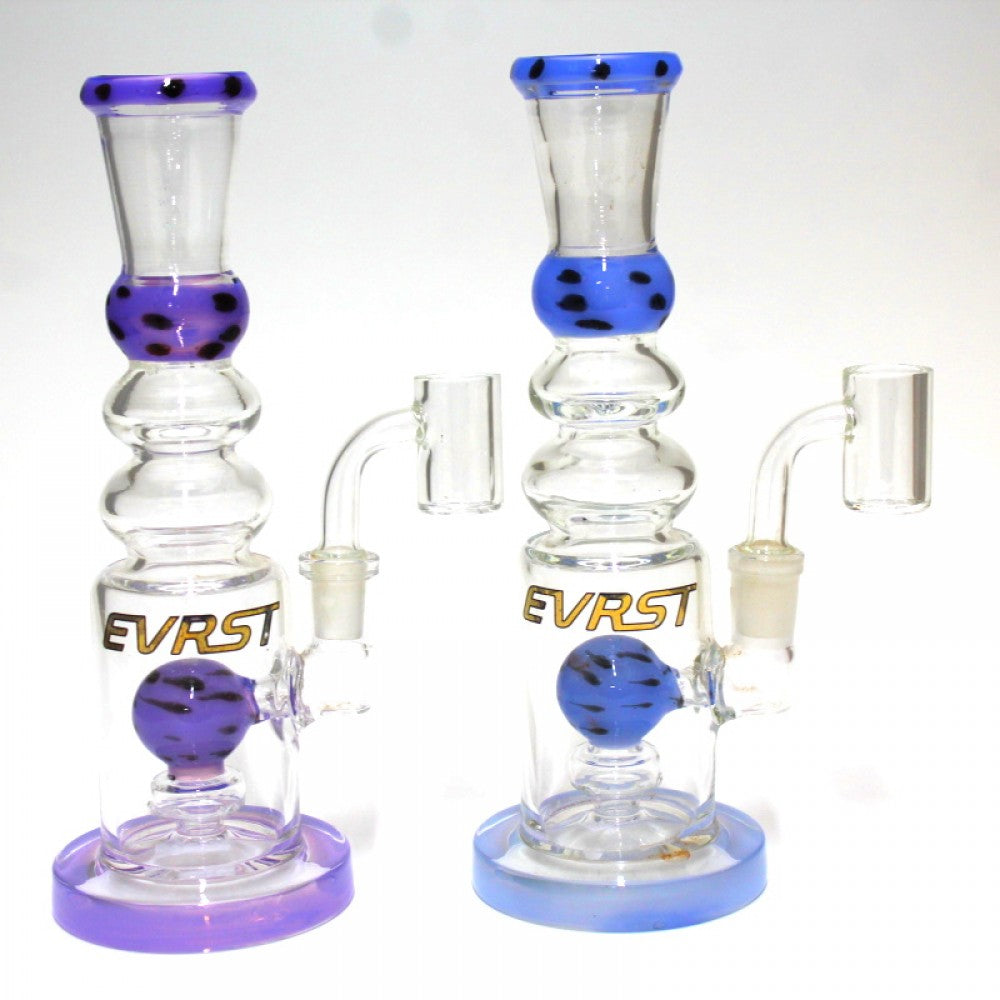 8.5" Evrst Dotted Design Water Pipe With 14mm Male Banger