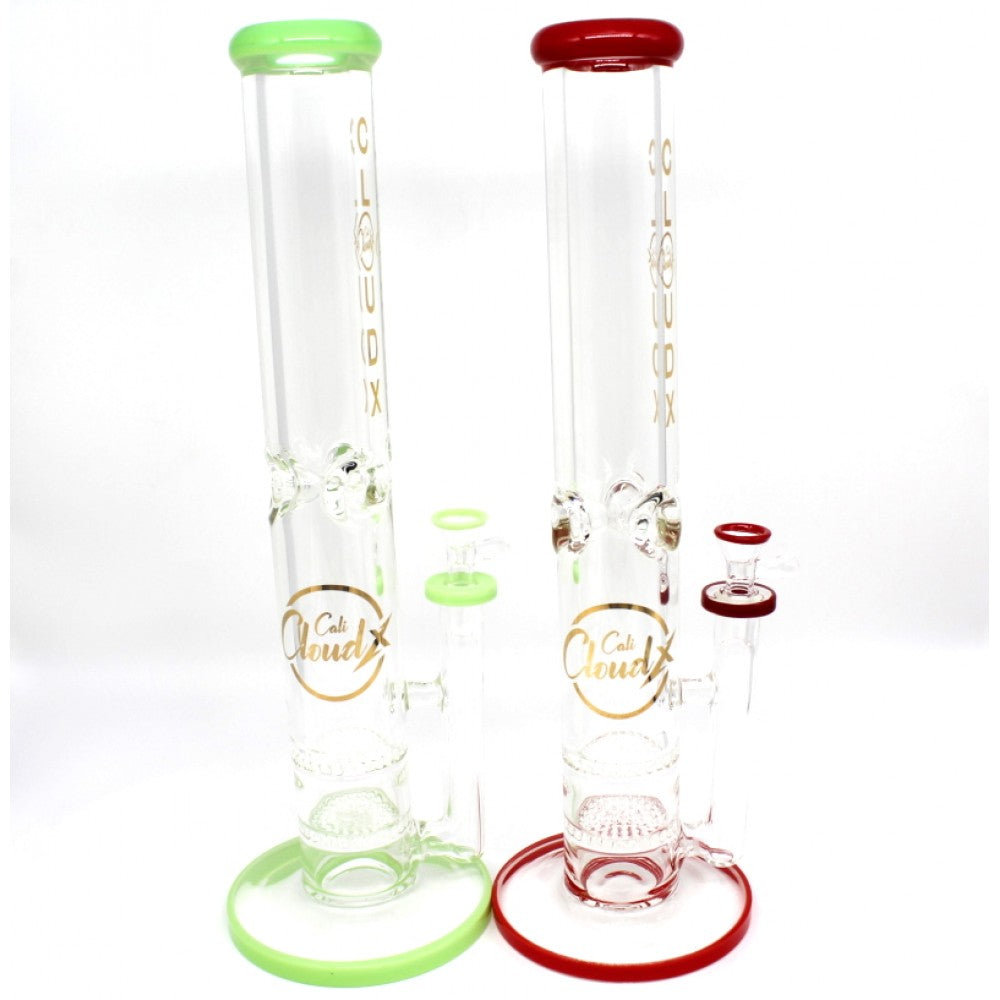 15'' DOUBLE HONEYCOMB STRAIGHT WATER PIPE G-G BY CALI CLOUDX