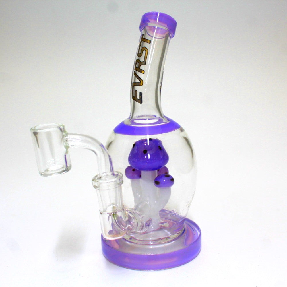 7" Evrst Mushroom Dab Rig Water Pipe With 14mm Male Banger