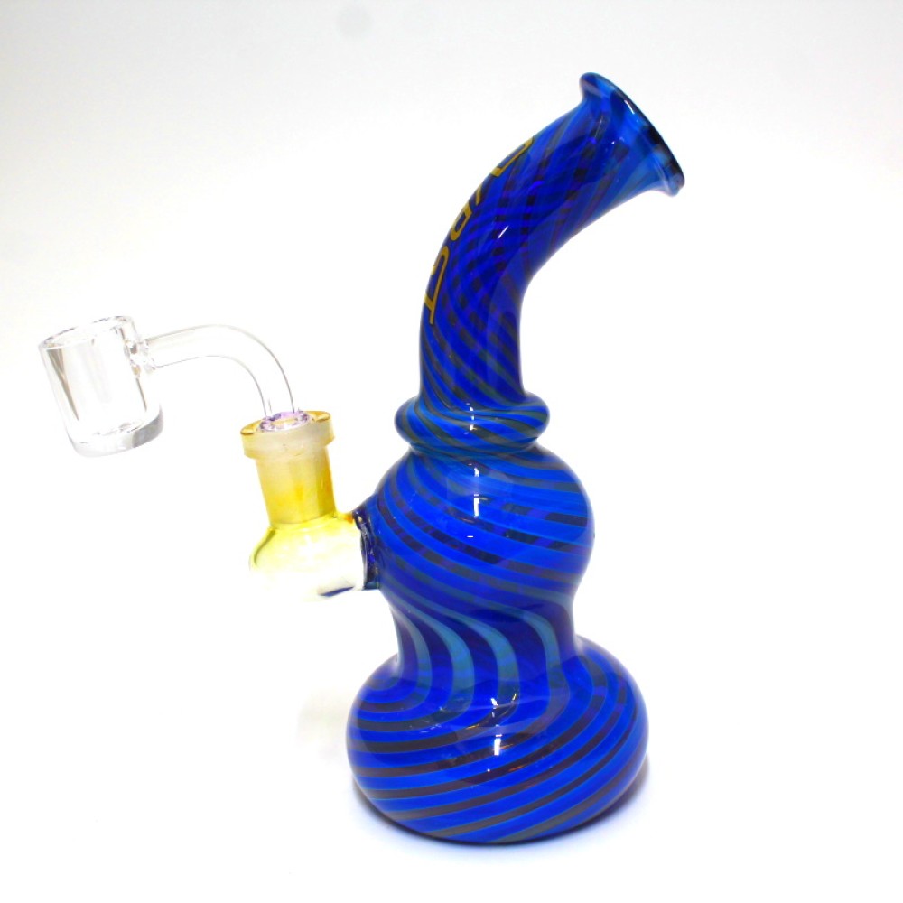 7" Evrst Swirl Color Dab Rig Water Pipe with 14mm Male Banger