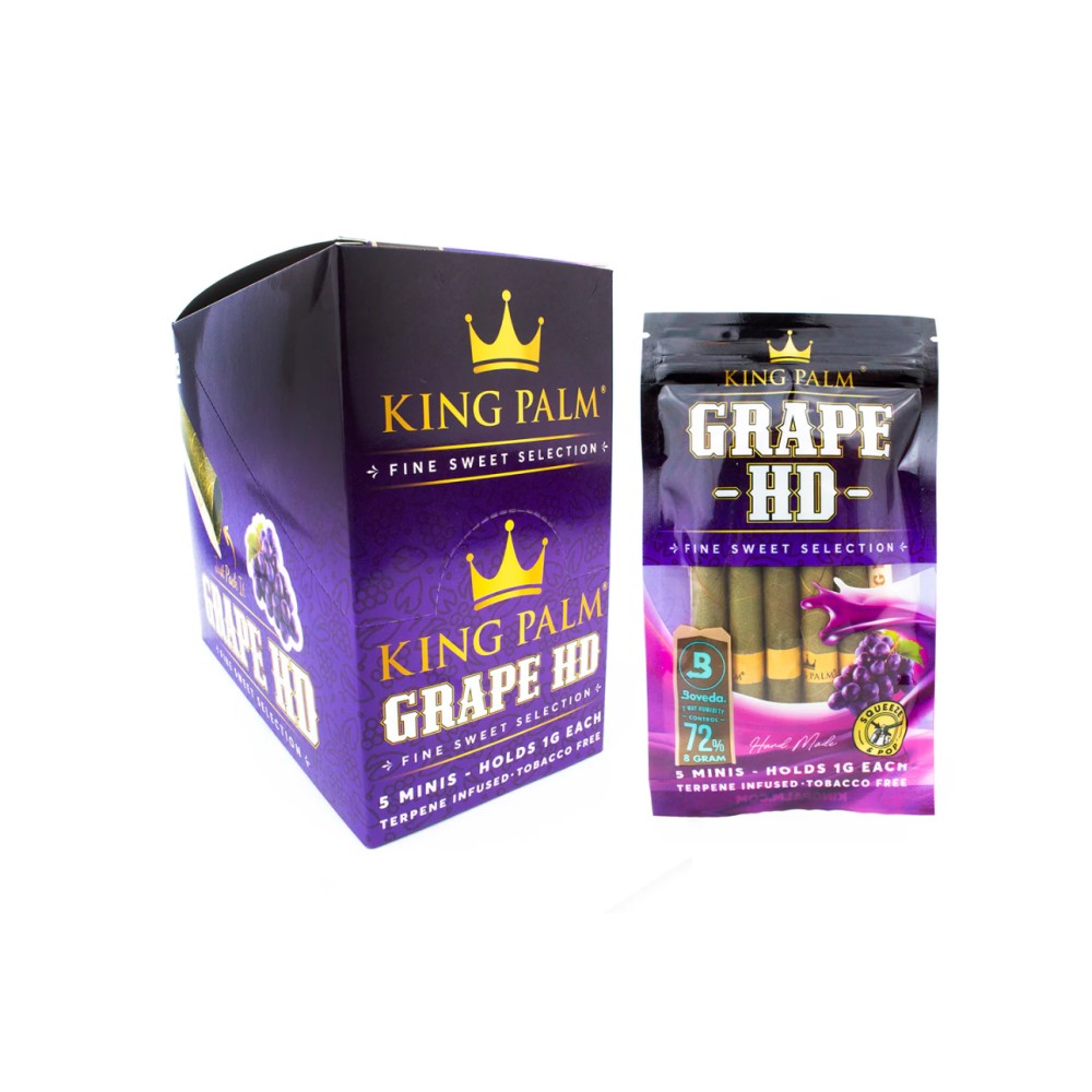 KING PALM - 5MINI ROLL -15PACK - GRAPE HD