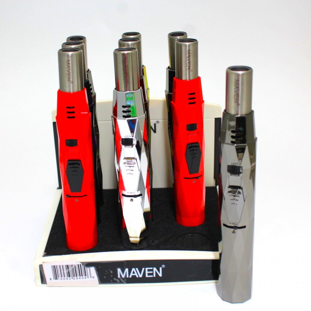 Maven Diamond Design Windproof Table Torch 9 Pcs Per Display