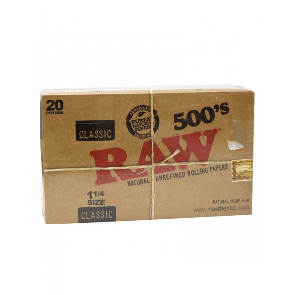 Raw Classic 500'S 1 1/4 size 20 Per Pack