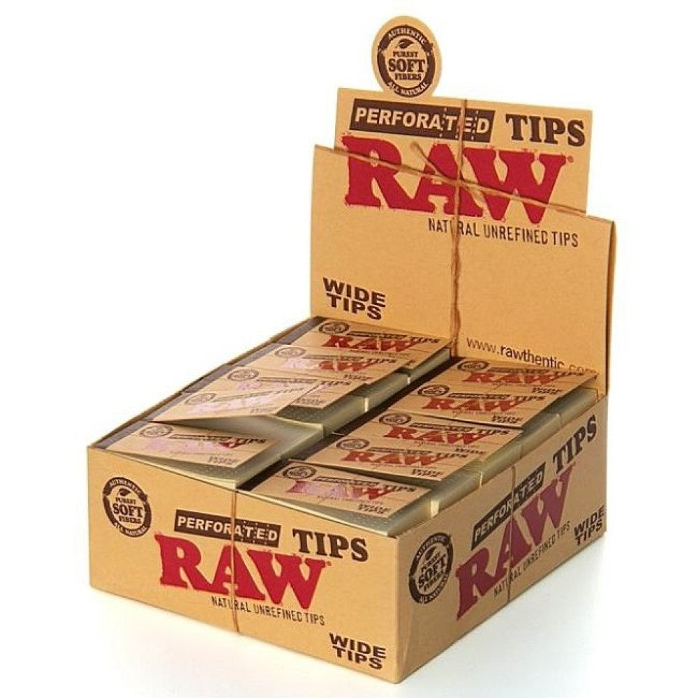 Raw Perforated Wide Tips 50 Count Per Box