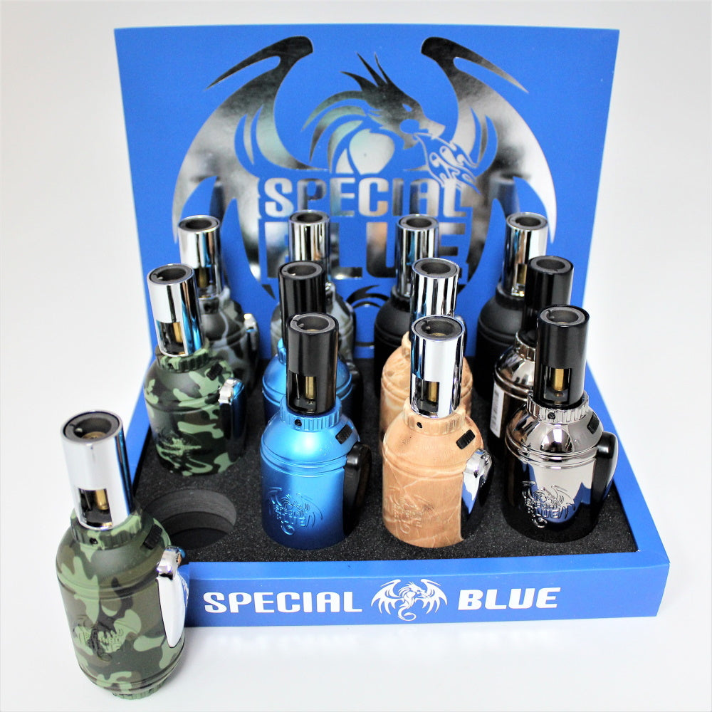 Special Blue  Grenade Torch Lighter 12  Pieces Per Display