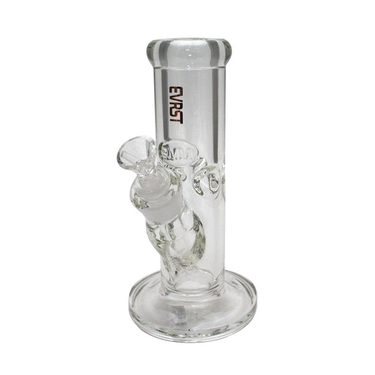 EVRST 9mm thick flat bottom straight shooter water pipe with downstem and 14mm male bowl glass on glass