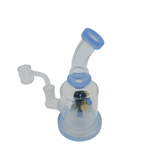 Glass mushroom design dab rig water pipe for concentrates with 14mm male banger